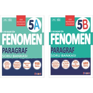 Fenomen Yayınları 2025 5. Sınıf Paragraf A - B Serisi Soru Bankası 2 Kitap