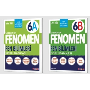 Fenomen Yayınları Okul 2025 6. Sınıf Fen Bilimleri A + B Serisi Soru Seti 2 Kitap