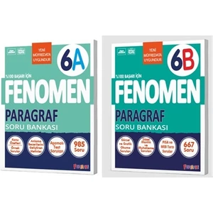 Fenomen Yayınları 2025 6. Sınıf Paragraf A - B Serisi Soru Bankası 2'li Set