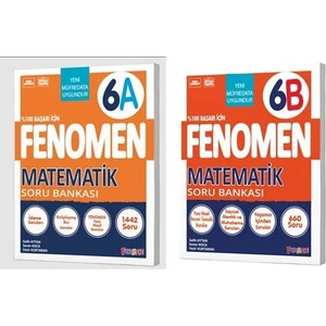 Fenomen Yayınları 2025 6. Sınıf Matematik A - B Serisi Soru Bankası 2'li Set