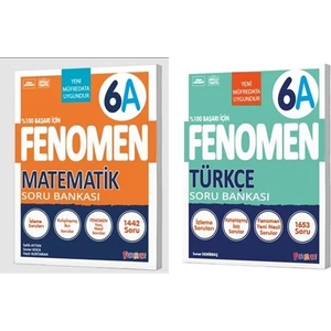 Fenomen Yayınları Fenomen Okul 2026 6. Sınıf Matematik + Türkçe A Serisi Soru Seti 2 Kitap Güncel Müfredat