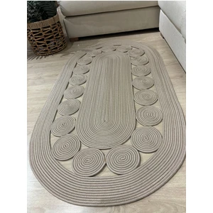 Cookie Jüt Hasırlı El Örgüsü Kilim