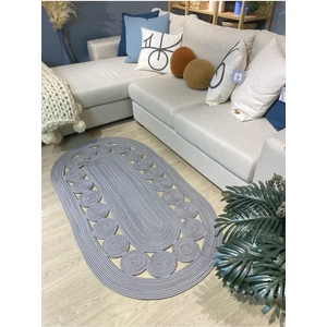 Cookie Jüt Hasırlı El Örgüsü Kilim