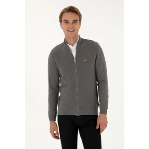 U.s. Polo Assn. Erkek Gri Melanj Hırka (Triko) 50307800-VR086