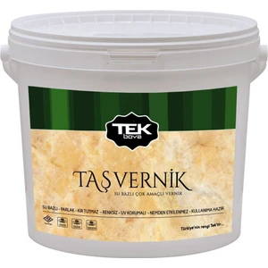 Su Bazlı Çok Amaçlı Taş Ve Ahşap Verniği 2.5lt Şeffaf-hava Koşullarından Etkilenmez-kokusuz-parlak