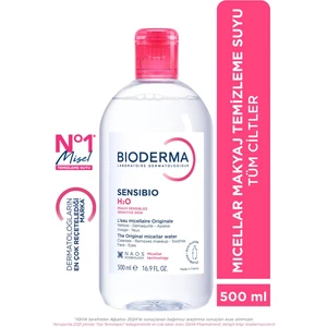 Sensibio H2O Makyaj Temizleme Suyu - Hassas Ciltler için Yatıştırıcı ve Dengeleyici Etki, 500 ml