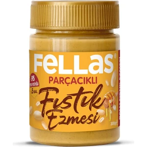 Ballı Fıstık Ezmesi 300g - Türkiye'de Üretilmiştir, Katkı Maddesi ve Koruyucu İçermez, Sağlıklı ve Yüksek Proteinli Atıştırmalık