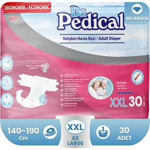 Dr. Pedical Belbantlı Tekstil Yüzey Hasta Bezi Ekstra Ekstra Large (2xl) 30'lu