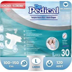 Dr. Pedical Dr.Pedical L Beden Dr.Pedikal 120 Adet 4 Paket Hasta Bezi Dr Pedikal 4