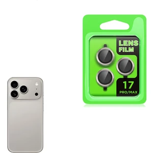 Case 4u Apple iPhone 17 Pro Cl-07 Kamera Lens Koruyucu Tempered Cam Titanyum-Gri