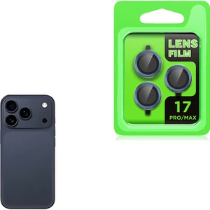 Case 4u Apple iPhone 17 Pro Max Cl-07 Kamera Lens Koruyucu Tempered Cam Lacivert