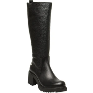 D25KC-2330 Kalin Topuklu Günlük Siyah Kadın Çizme