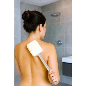 %100 Organik Doğal Keten Sırt Saplı Lif, Peeling Lifi, Anti Selülit Lifi, Banyo Hamam Lif,