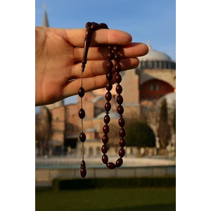 Kuka Ağacı Arpa Kesim Tesbih 7 x 10 - Günlük Aksesuar Hediyelik