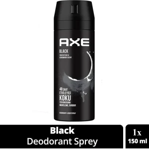 Axe Erkek Deodorant & Bodyspray Black 48 Saat Etkileyici Koku Vücut Spreyi 150 ml