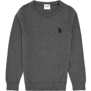 U.s. Polo Assn. Erkek Çocuk Gri Melanj Kazak /triko 50315586-VR086