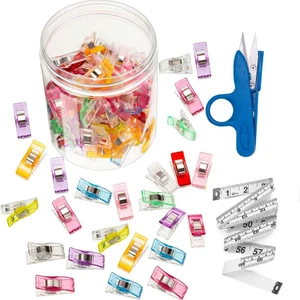 Dikiş Nakış Kumaş Kağıt Plastik Klips Tutucu Mandal 60 Adet