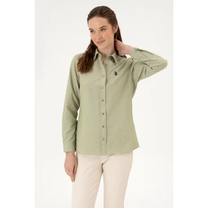 U.s. Polo Assn. Kadın Açık Haki Gömlek Basic 50316711-VR183