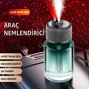 Araç Içi Hava Nemlendirici ve Difüzör – Aromaterapi, Yıldız Tavan Yansıtma, Taşınabilir Oda ve Araç Kullanımı