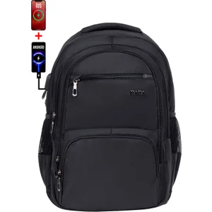 Çok Bölmeli Okul Sırt Çantası Yandan Cepli USB Soket 15,6 Inç Laptop Bölmesi Su Geçirmez Oxford Kumaş Liseüniversite