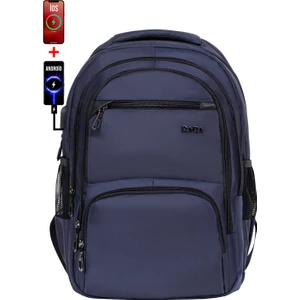 Çok Bölmeli Okul Sırt Çantası Yandan Cepli USB Soket 15,6 Inç Laptop Bölmesi Su Geçirmez Oxford Kumaş Liseüniversite