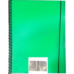 40 Yaprak Spiralli Sunum Dosyası Yeşil Telli Sunum Dosyası