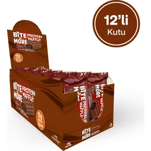 Bite & More Protein Waffle - Çikolatalı (55g x 12 Adet)