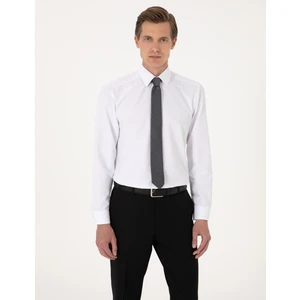 Pierre Cardin Erkek Beyaz Regular Fit Uzun Kollu Basic Gömlek 50316742-VR013