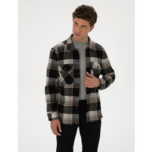 Pierre Cardin Erkek Siyah Comfort Fit Oduncu Uzun Kollu Gömlek 50316763-VR046