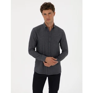 Pierre Cardin Erkek Lacivert Slim Fit Uzun Kollu Gömlek 50316768-VR033