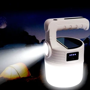LED Güneş Enerjili Kamp LAMBASI–2000 Lümen Süper Parlak, 5 Aydınlatma Modlu,usb ile Şarj Edilebilir Dış Mekan,asılabilir Torch El Feneri