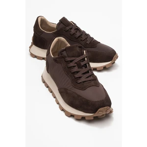 Amanda Kahverengi Hakiki Deri Kadın Spor Ayakkabı