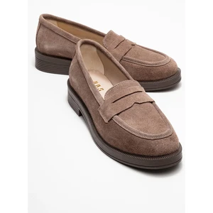 Pline Vizon Süet Hakiki Deri Kadın Loafer Ayakkabı