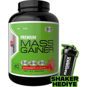 Mass Gainer Çilek Aromalı Karbonhidrat Tozu 3200GR 40 Servis