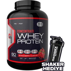 Massquick Concentrate Whey Çilek Aromalı Protein Tozu 1800gr 60 Servis
