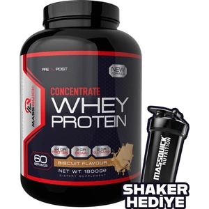 Massquick Concentrate Whey Bisküvi Aromalı Protein Tozu 1800gr 60 Servis
