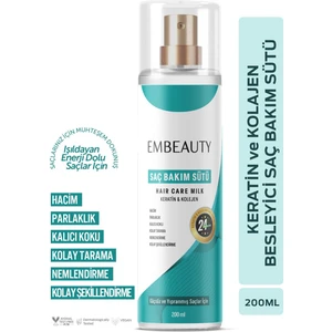 Saç Bakım Sütü 200 ml Keratin ve Kolajen İçerikli Hacim ve Parlaklık Veren Tüm Saç Tipleri
