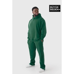 Erkek Büyük Beden Kapşonlu Ince Sweatshirt SPR24BSW57