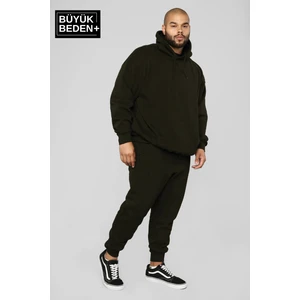 Erkek Büyük Beden Kapşonlu Ince Sweatshirt SPR24BSW57