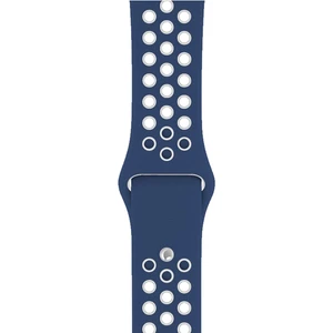 Piyasa Sepeti Apple Watch Series 7 45 MM Fileli Kordon Lacivert-Beyaz