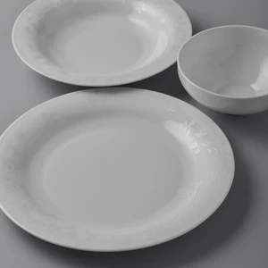 Lily 24 Parça 6 Kişilik Bone Yemek Takımı