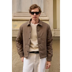 Erkek Basic Mont Ceket Kahverengi