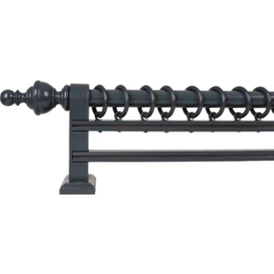 Boni Modern Rustik Ahşap Rustik Perde Askısı Çift Raylı