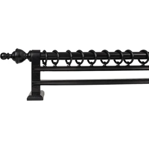 Boni Modern Rustik Ahşap Rustik Perde Askısı Çift Raylı