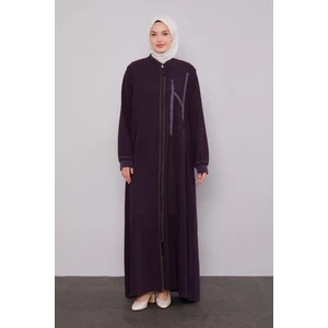 Mürdüm Şerit Detaylı Ferace