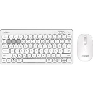 Lumı KM-BT903 Beyaz 3in1 3 Bt + 2.4 1600DPI Ultra Ince Q 4 Cihaz Bağlantılı Scissors Kablosuz Klavye + Mouse Set