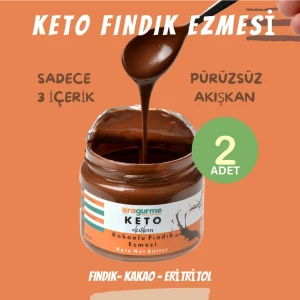 Ketojenik Ham Kakaolu Fındık Kreması - Akışkan - **2 Adet**