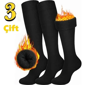 3'çift Kışlık Kalın  Dizaltı Havlu Termal Çorap