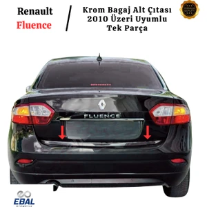 Ebal Oto Renault Fluence Krom Alt Bagaj Çıtası 2010 Üzeri P.Çelik