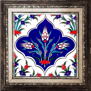 Armada Çini 20x20 Cm Ac 45 Kütahya Çinisi İznik Desenli Çini Pano